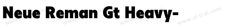 Neue Reman Gt Heavy字体转换
